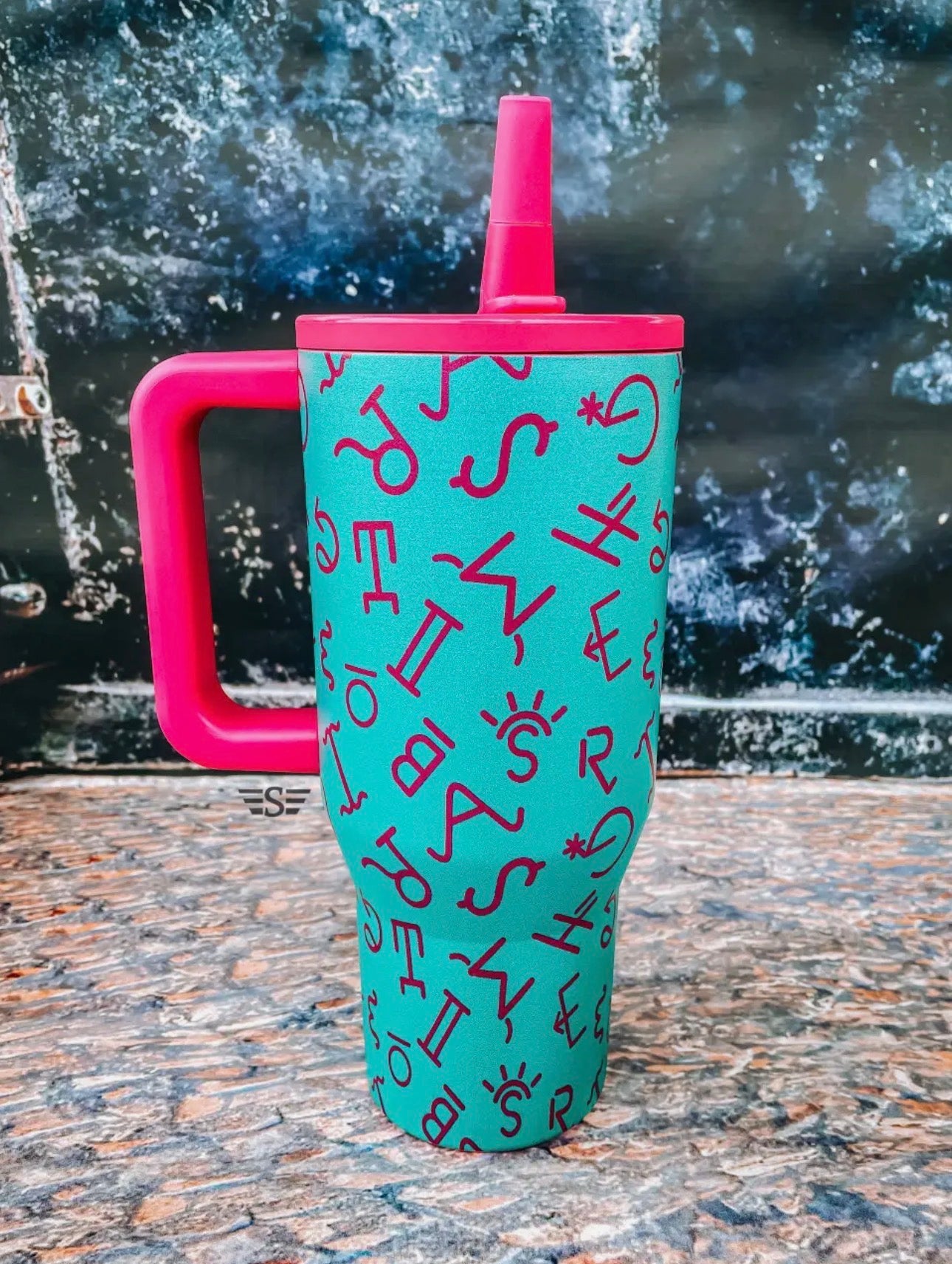 Branded Teal/Pink Tumbler 32oz