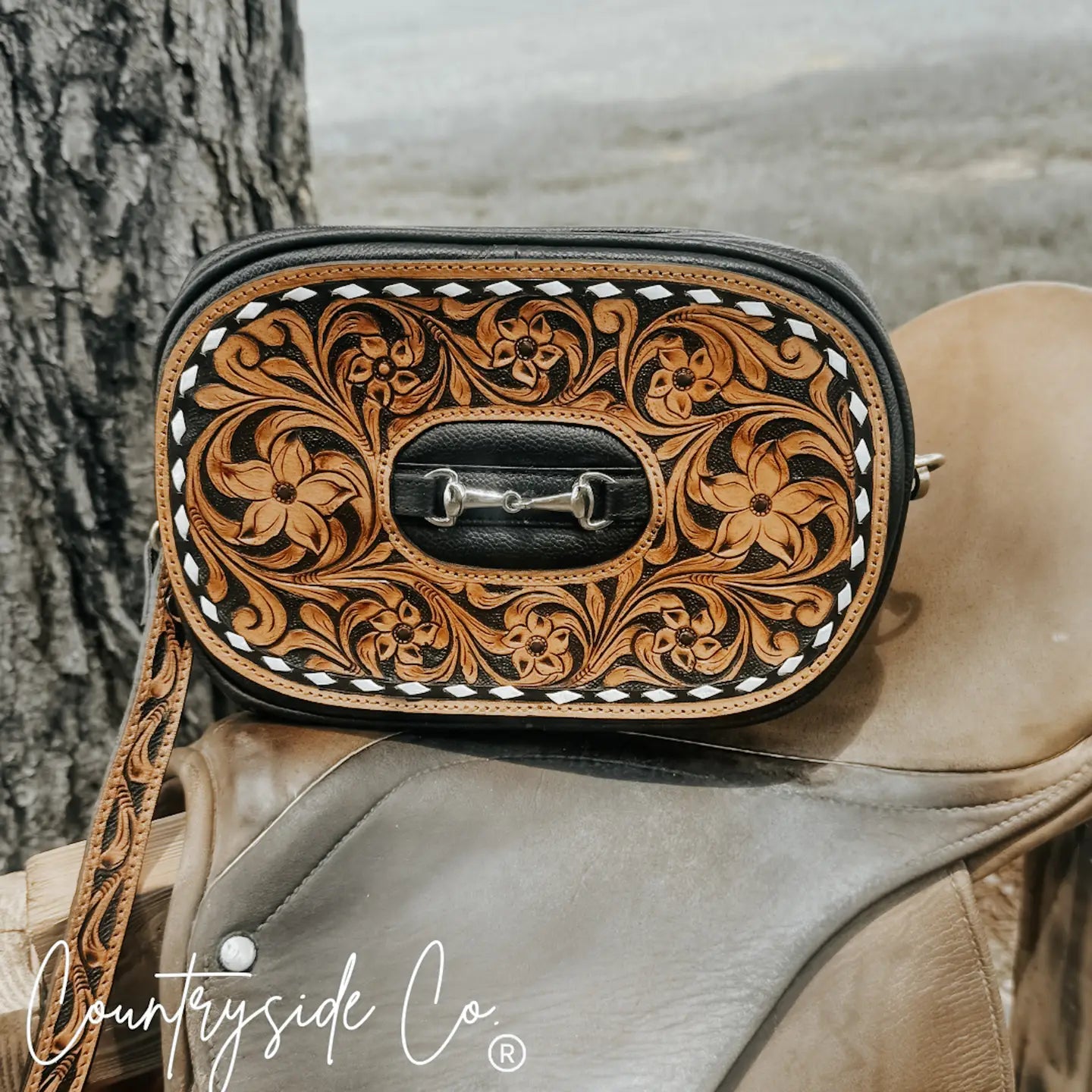 Tooled Leather Bit Purse