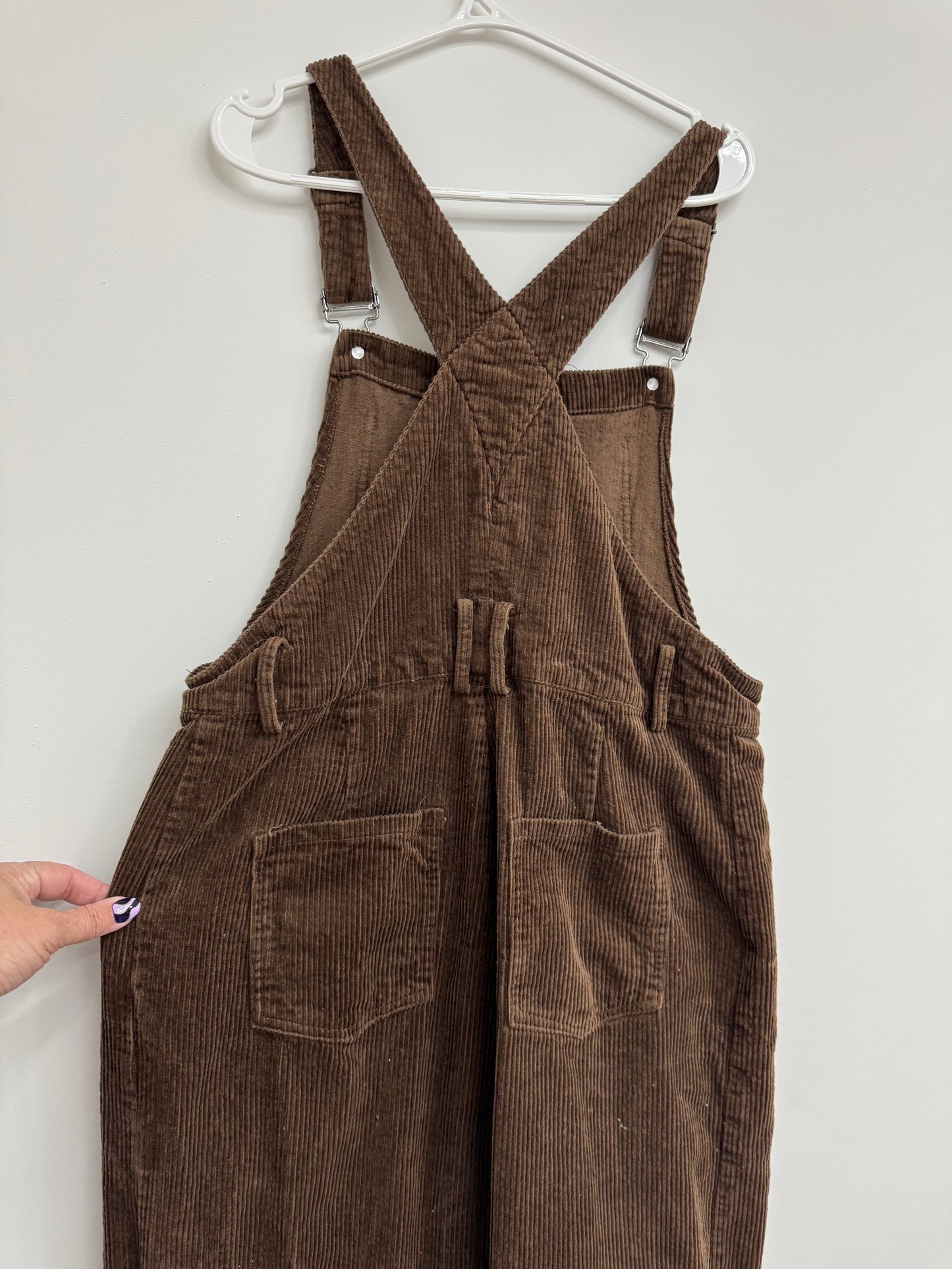 CorduroyBarrel Overalls (M)