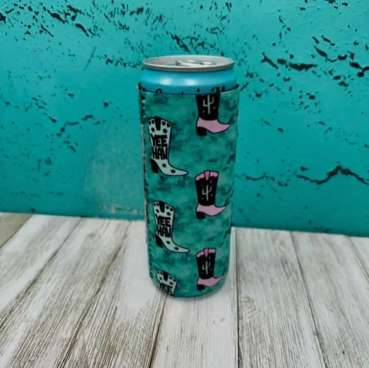 YeeHaw Boot Magnetic Slim Can Koozie
