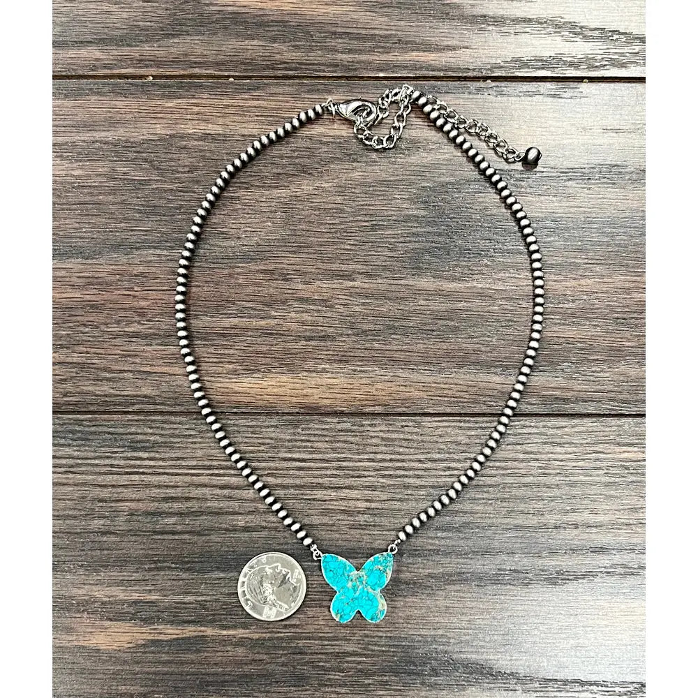Faux Navajo Butterfly Necklace