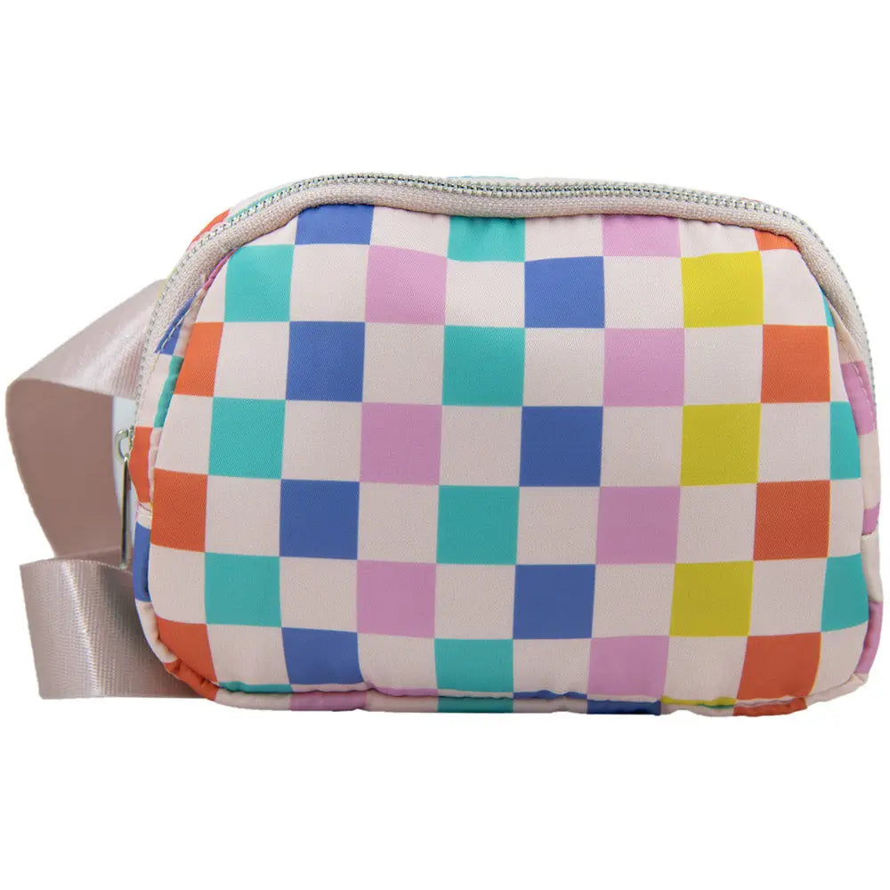 Multi-color Checkered Bum Bag