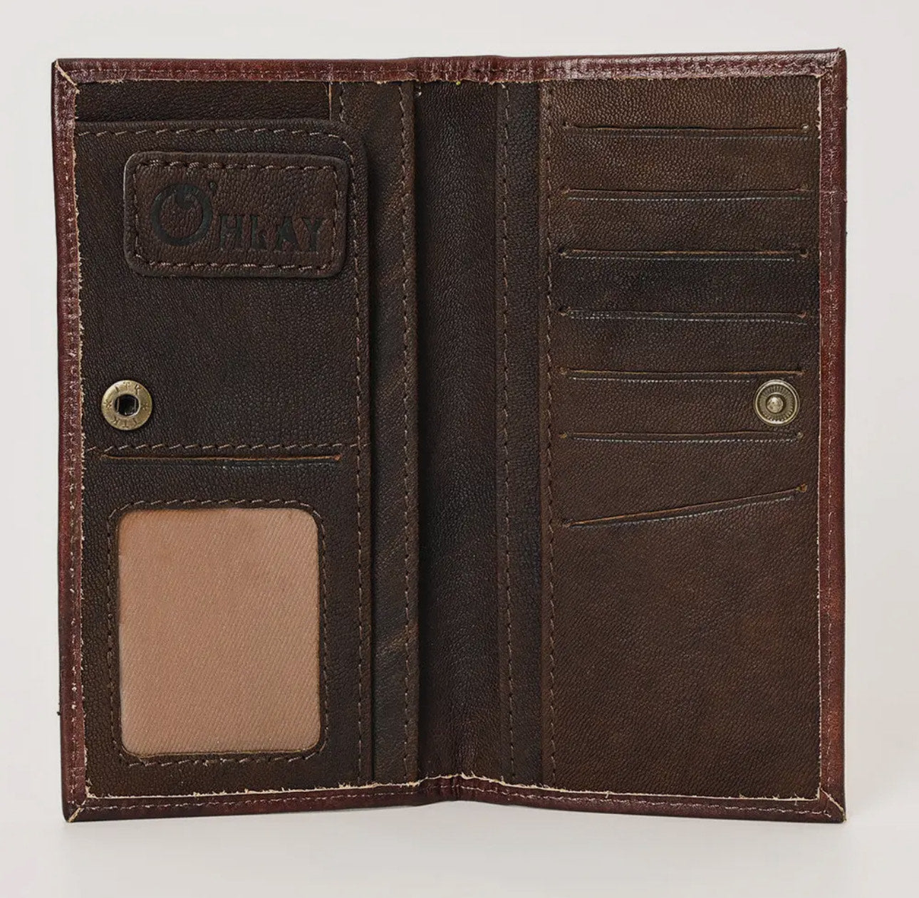 White Underlay Leather Wallet