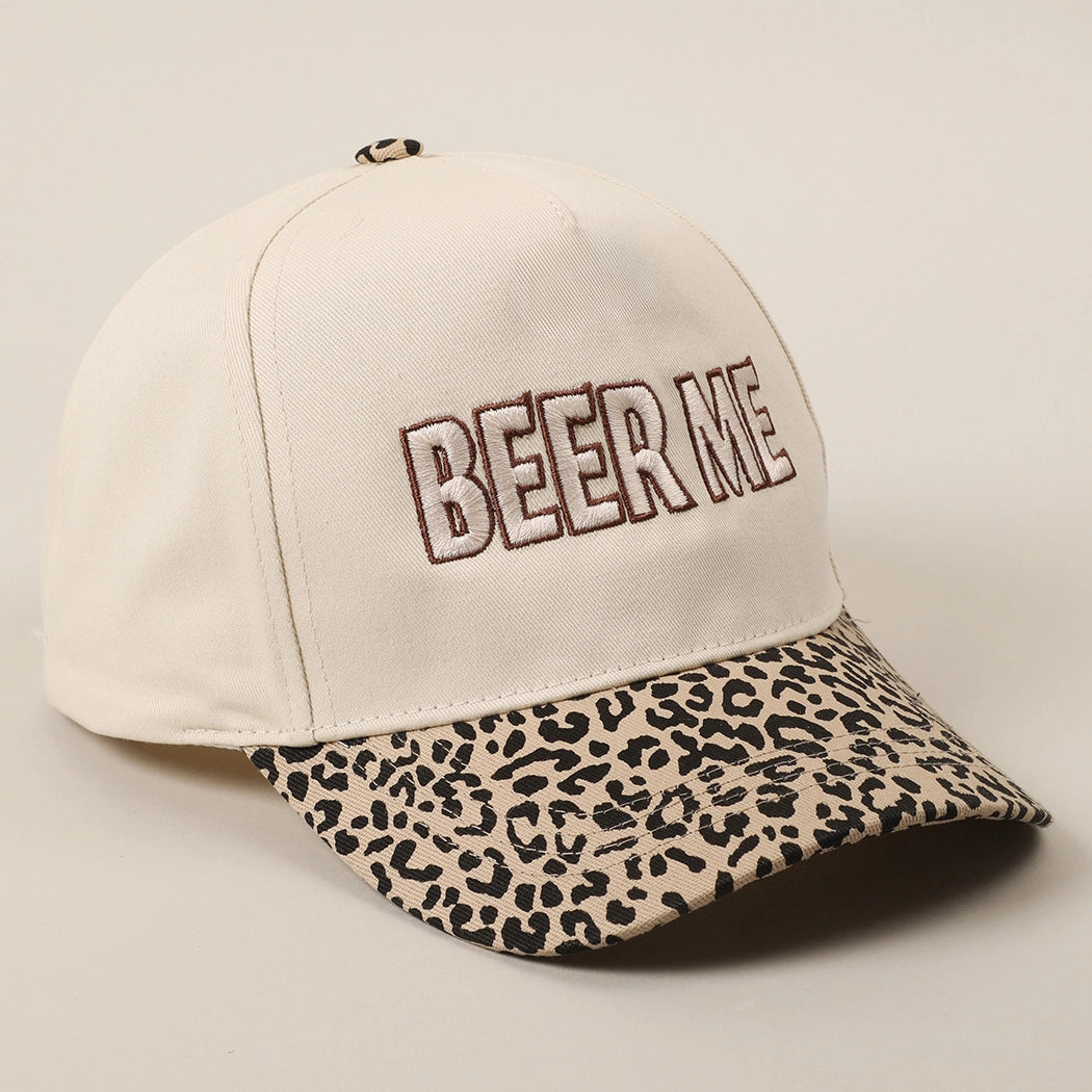 Beer Me Leopard Trucker Hat