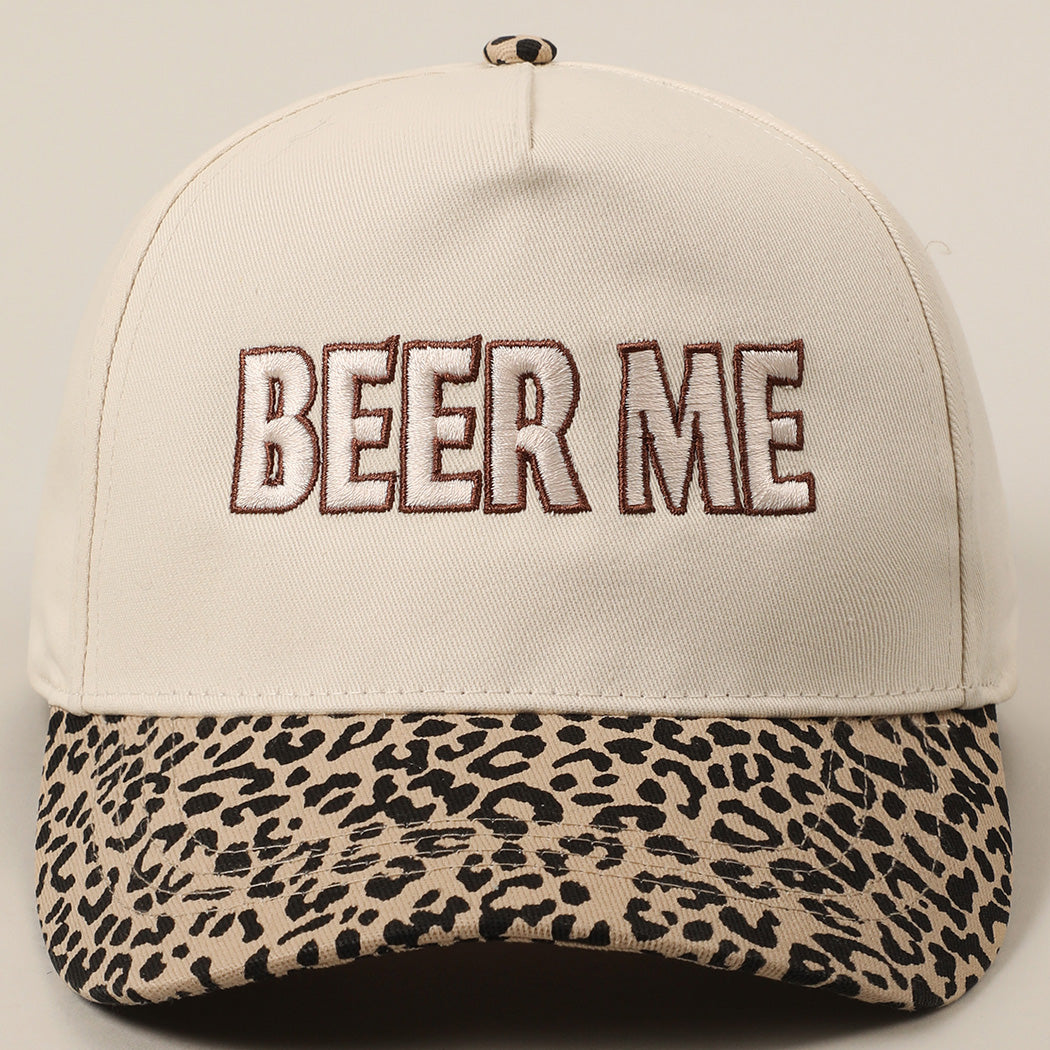 Beer Me Leopard Trucker Hat