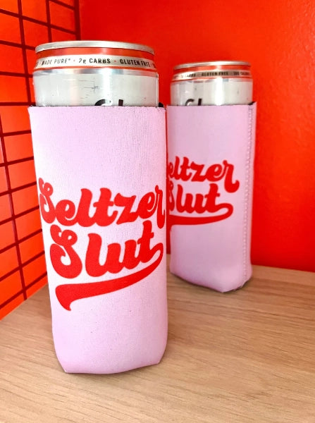 Seltzer Sl*t Slim Can Koozie