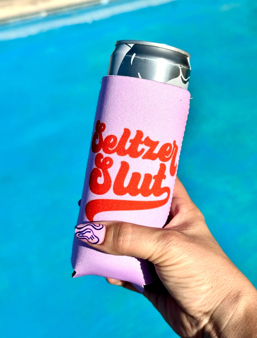 Seltzer Sl*t Slim Can Koozie