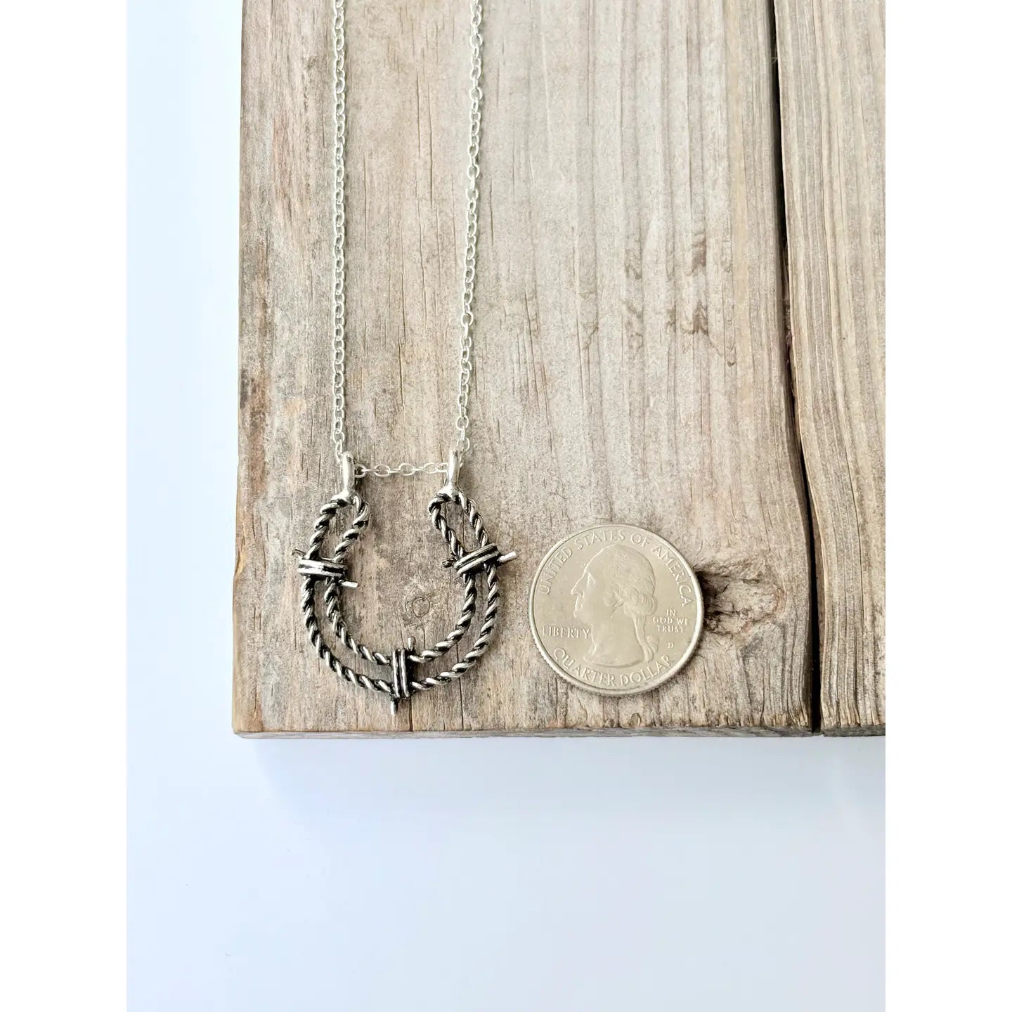 Barbwire Horseshoe Necklace