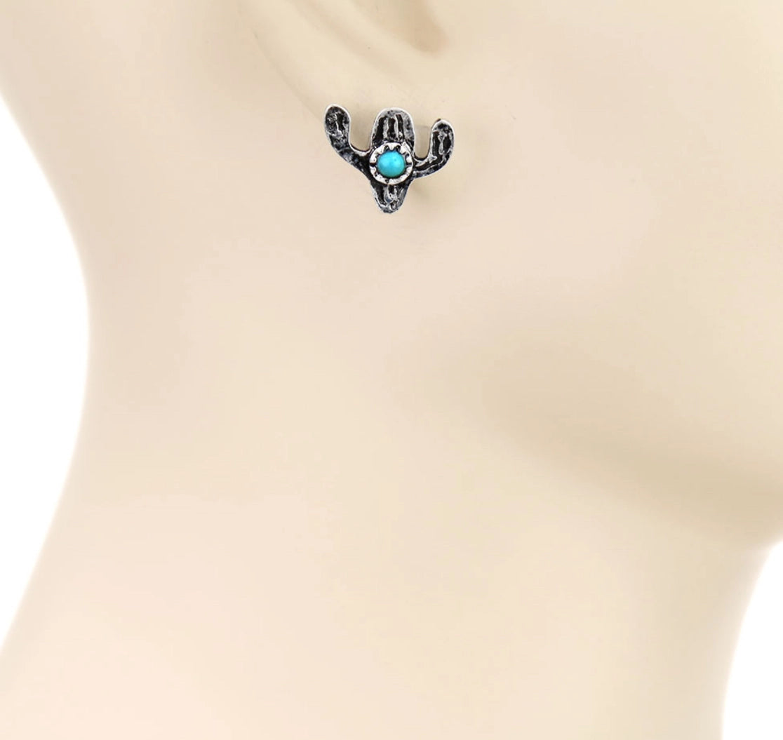 Mini Cactus Stud Earrings