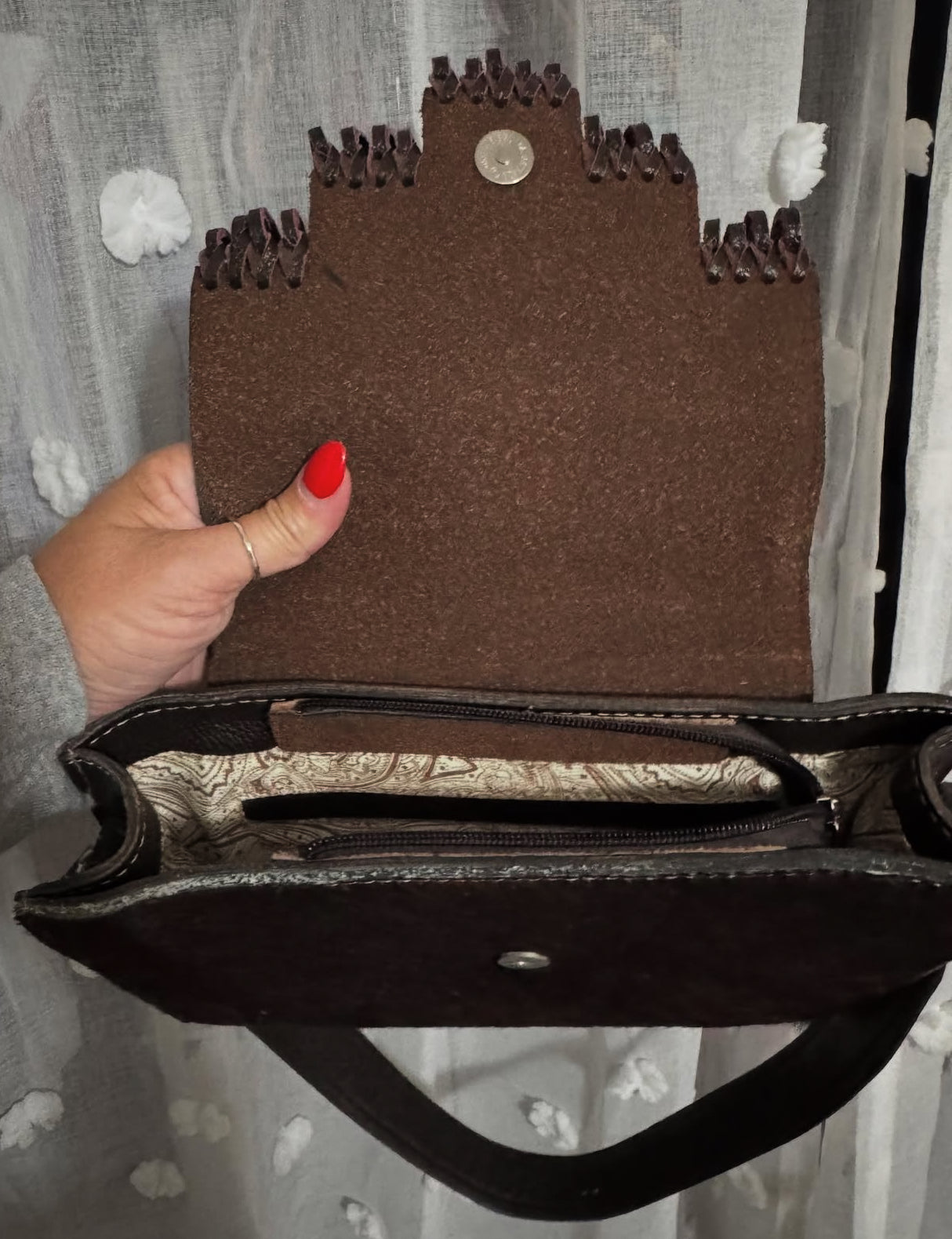 Fringe Cowhide Crossbody