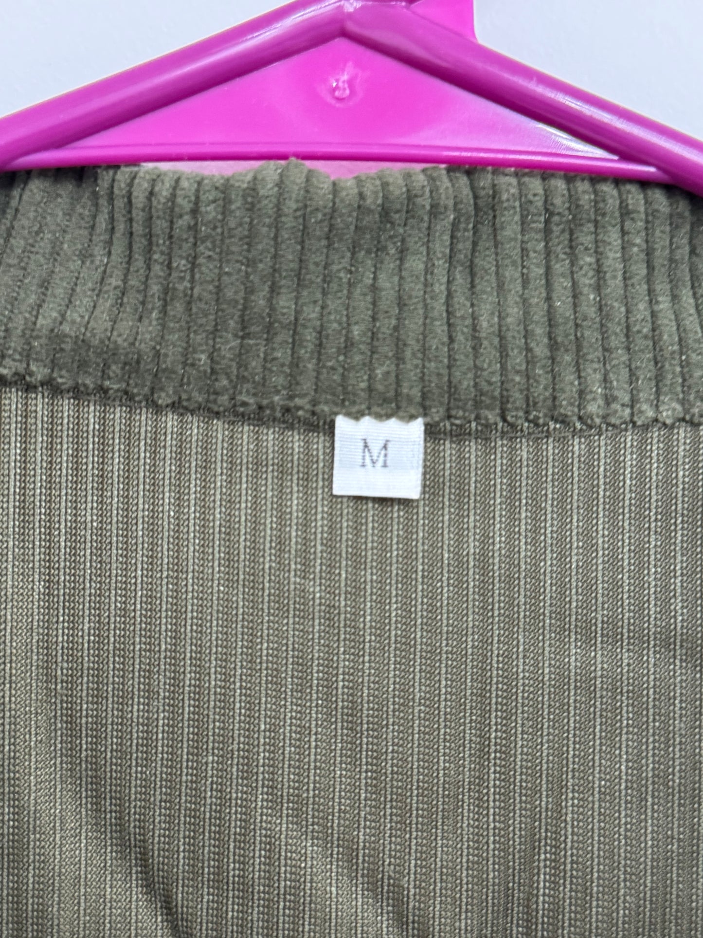 Green Corduroy Shacket (M)￼
