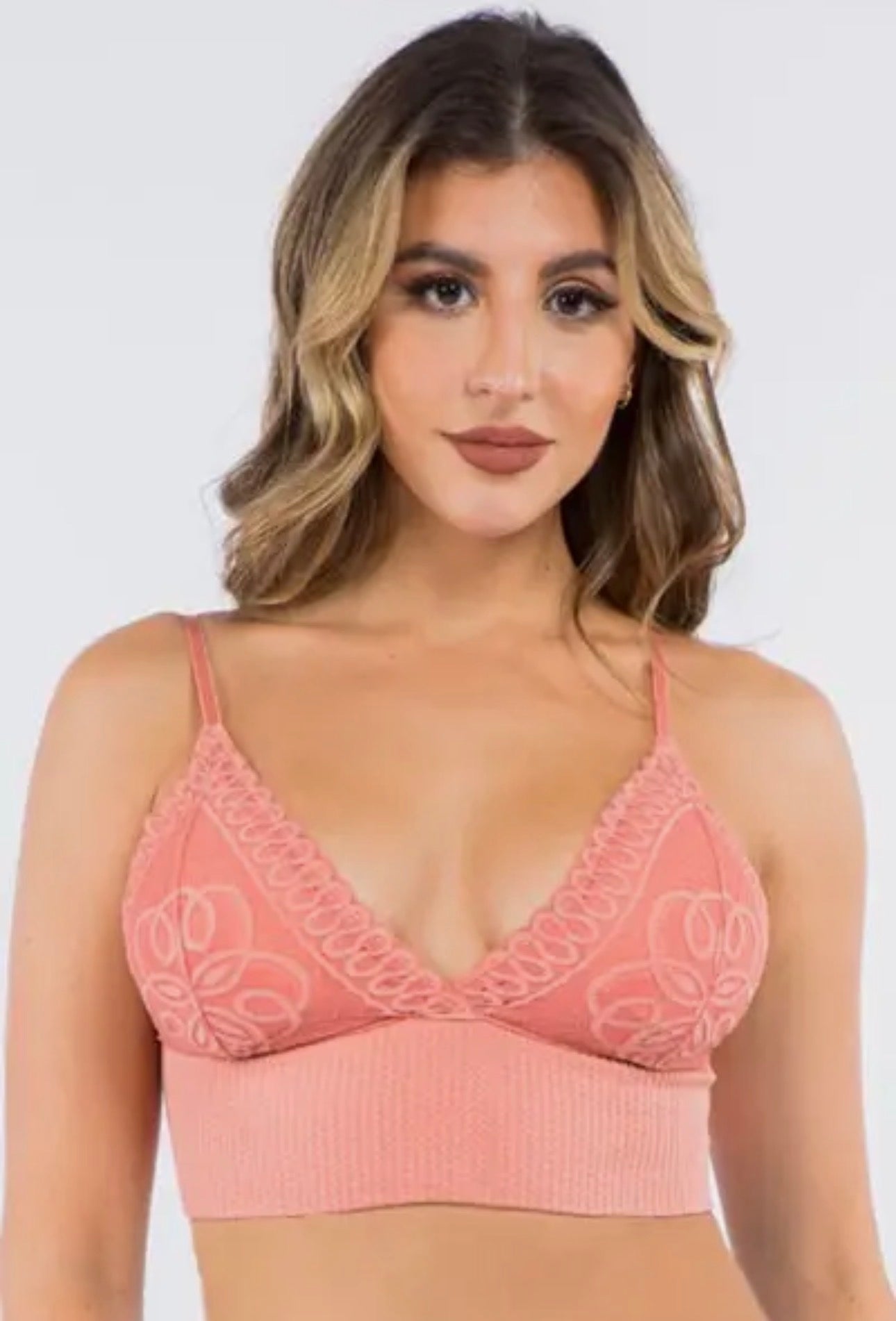 Lace Ribber Triangle Bralette