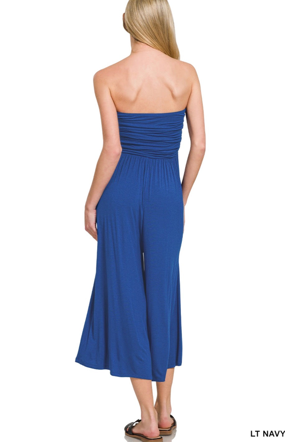Cropped Strapless Jumpsuit