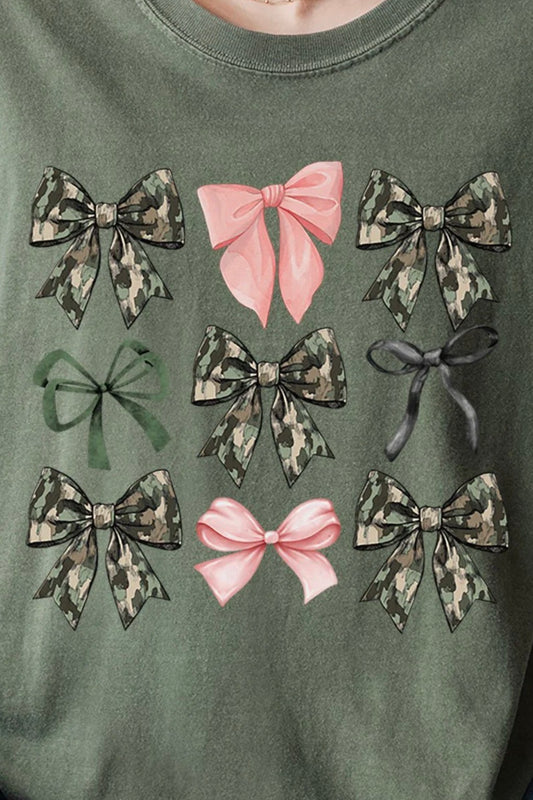 Girly Camo Bow Tee