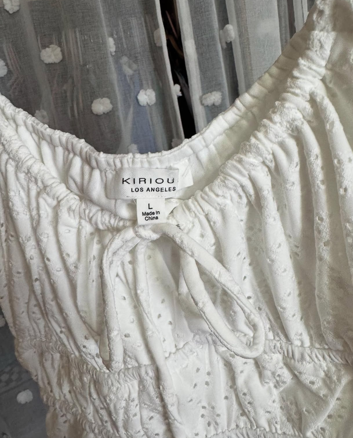 White Eyelet Top (Large)