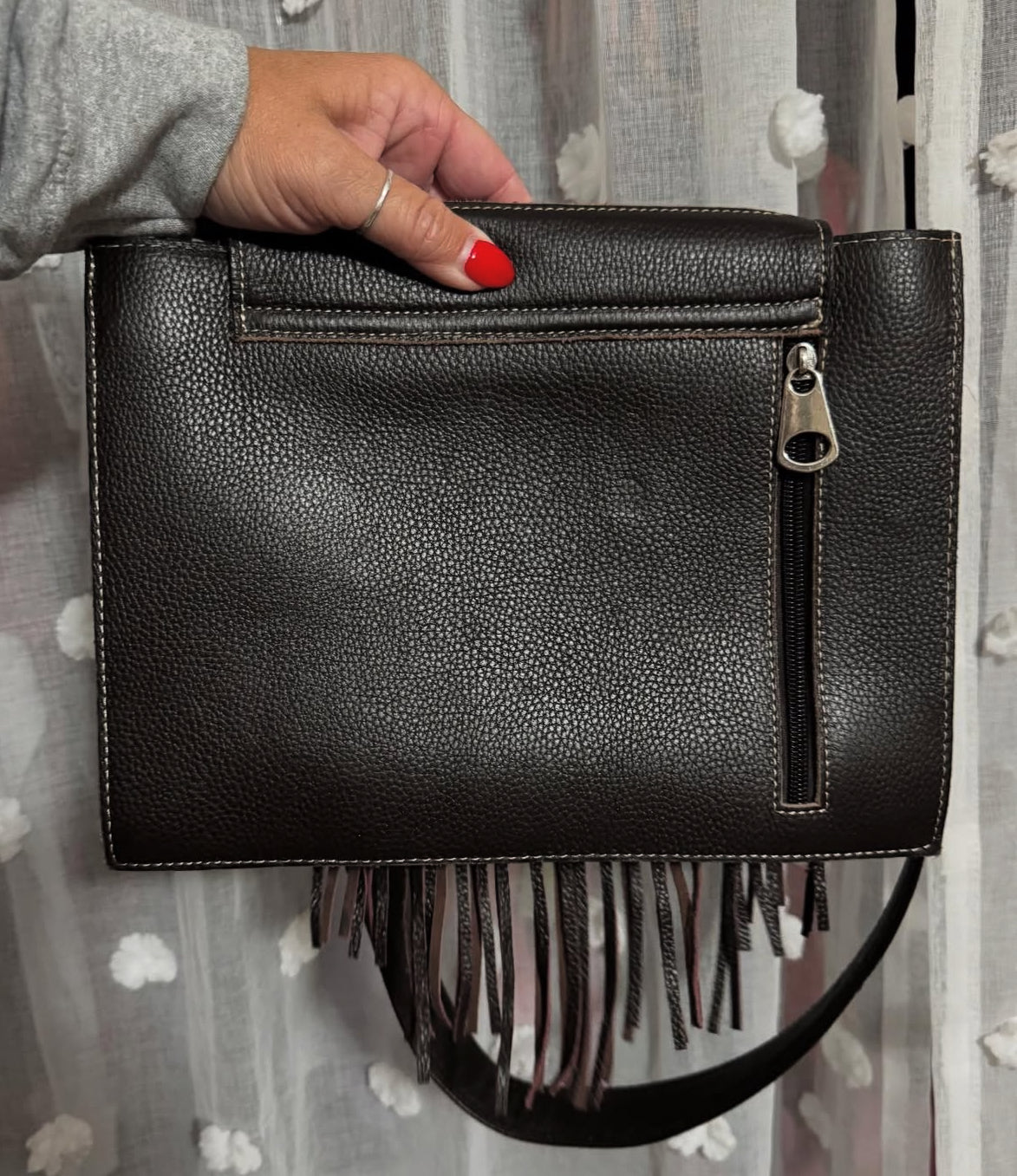 Fringe Cowhide Crossbody