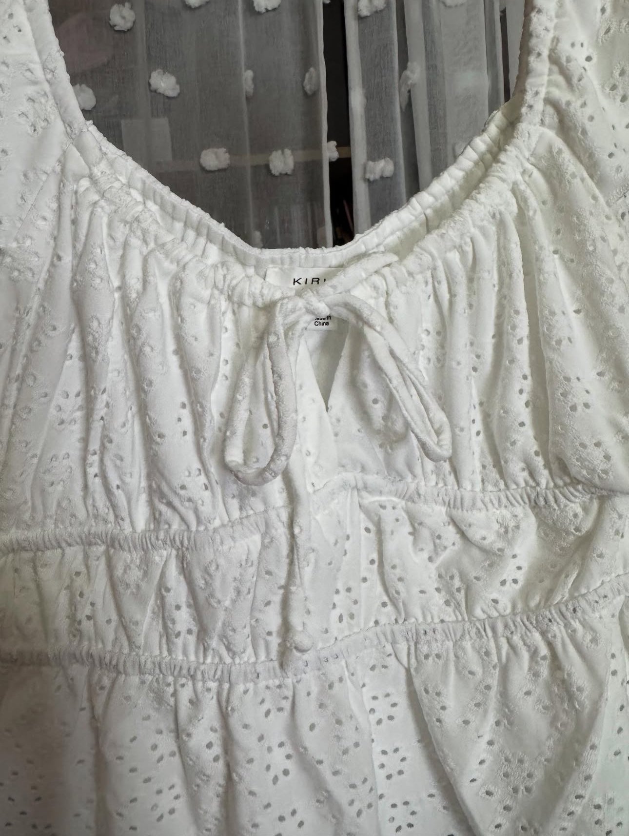 White Eyelet Top (Large)