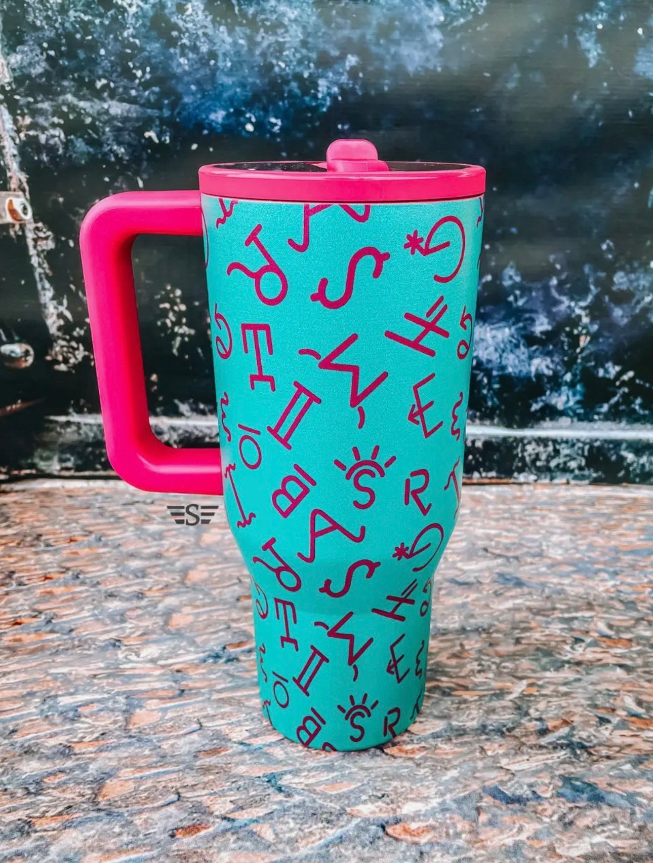 Branded Teal/Pink Tumbler 32oz