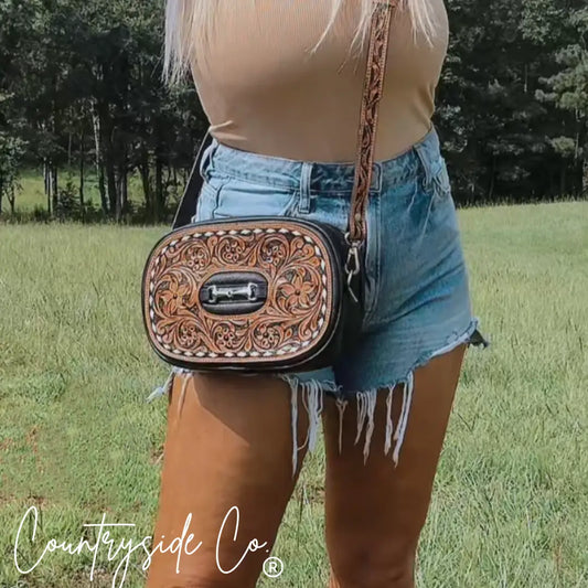 Tooled Leather Bit Purse