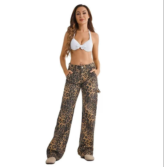 Leopard Cargo Pants (Medium)
