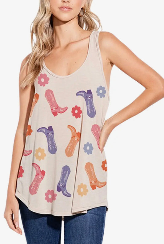 Cowgirl Boots Tank