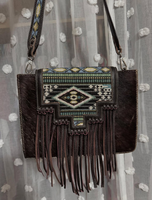 Fringe Cowhide Crossbody