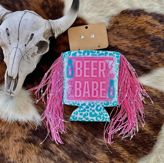 Beer Babe Fringe Koozie