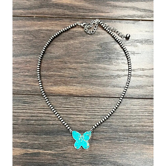 Faux Navajo Butterfly Necklace