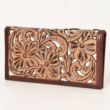 White Underlay Leather Wallet