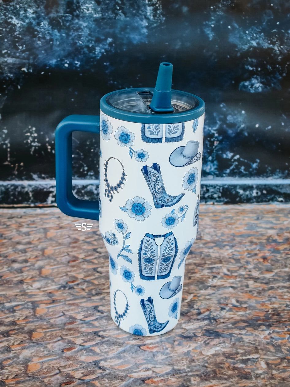 Western Chinoiserie Tumbler 32oz