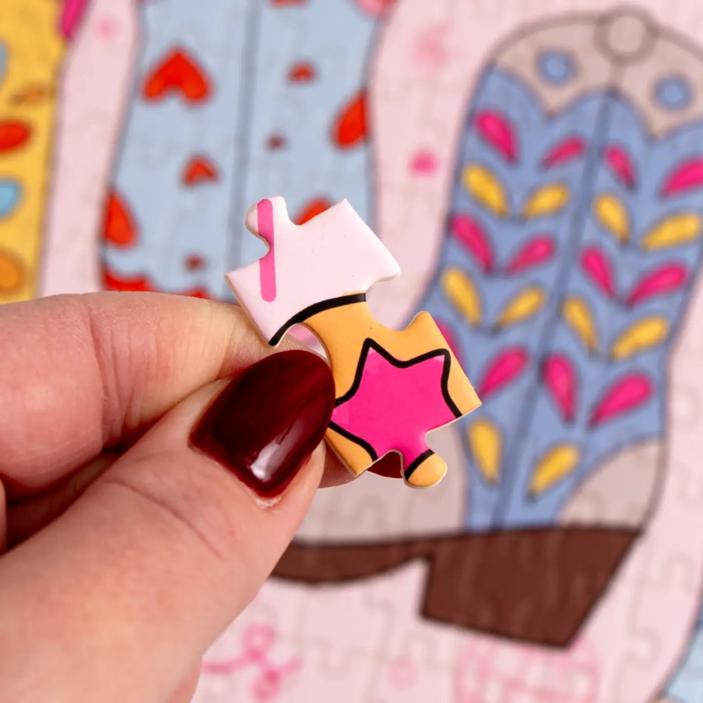 Cowgirl Boots Panoramic Puzzle