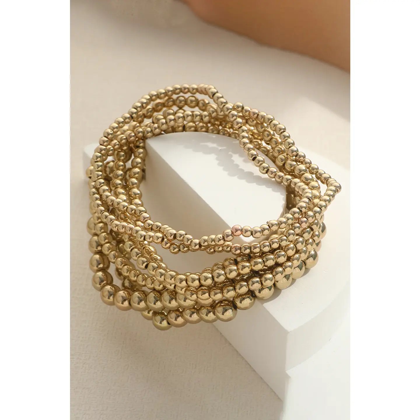 7 pc Gold Bracelet Set