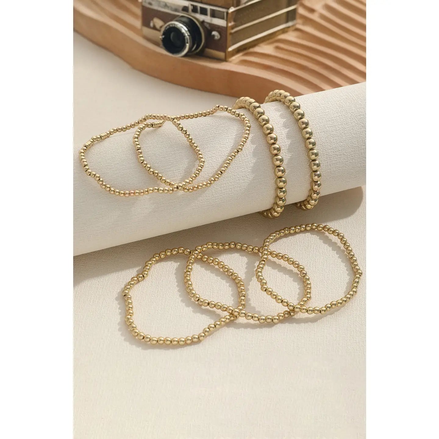 7 pc Gold Bracelet Set
