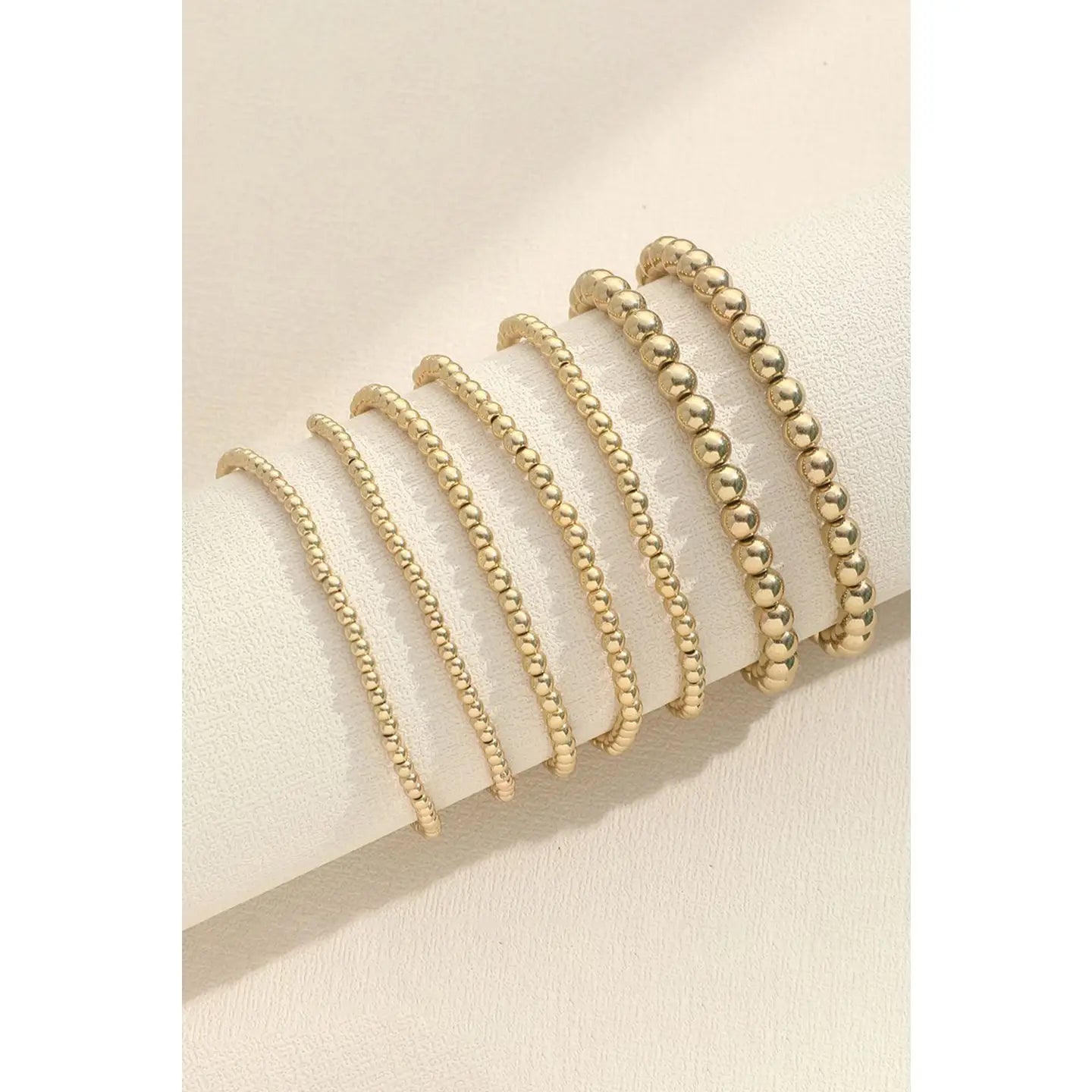 7 pc Gold Bracelet Set