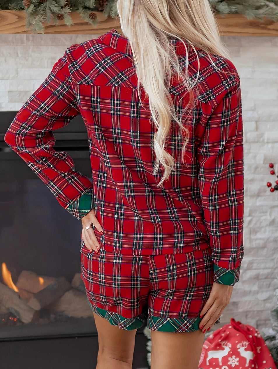 Plaid Pj Set