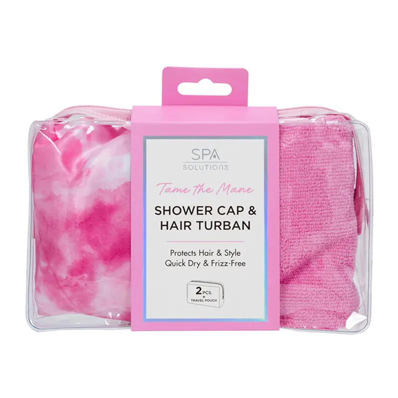 Shower Cap & Hair Turban Set