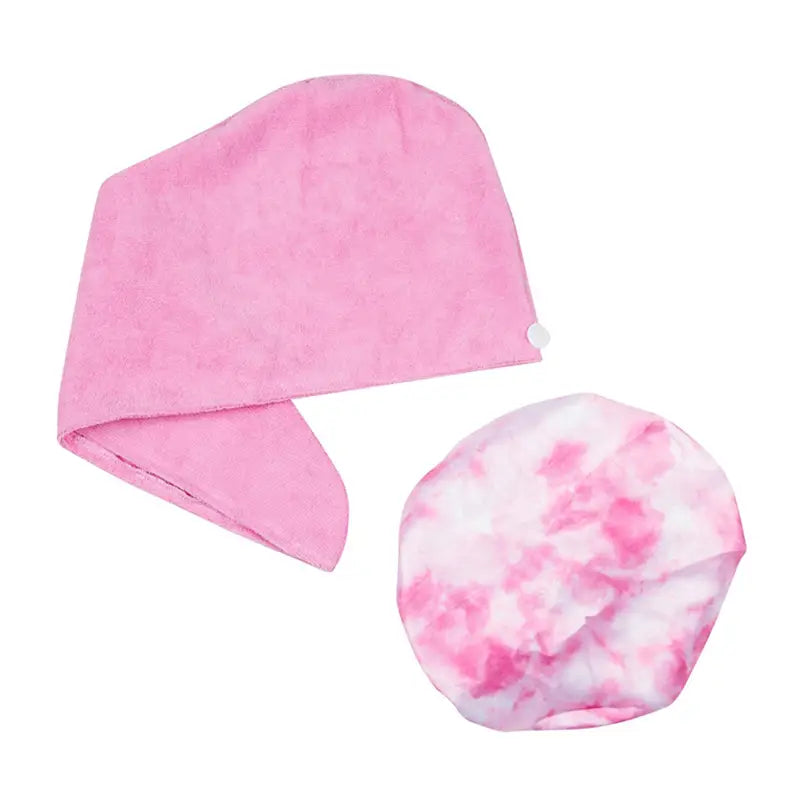 Shower Cap & Hair Turban Set