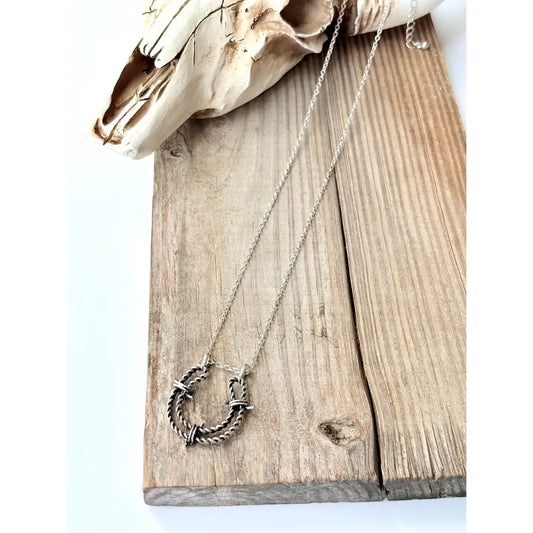 Barbwire Horseshoe Necklace