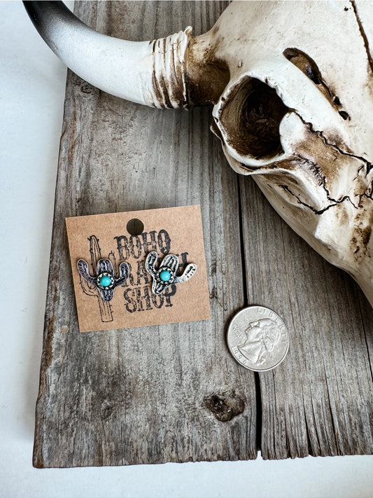 Mini Cactus Stud Earrings