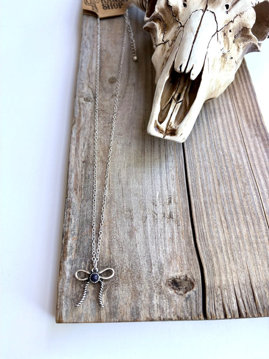 Twisted Bow Necklace